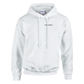 Laschwappen – Hoodie in Weiß, Wortverdreher-Druck links auf der Brust