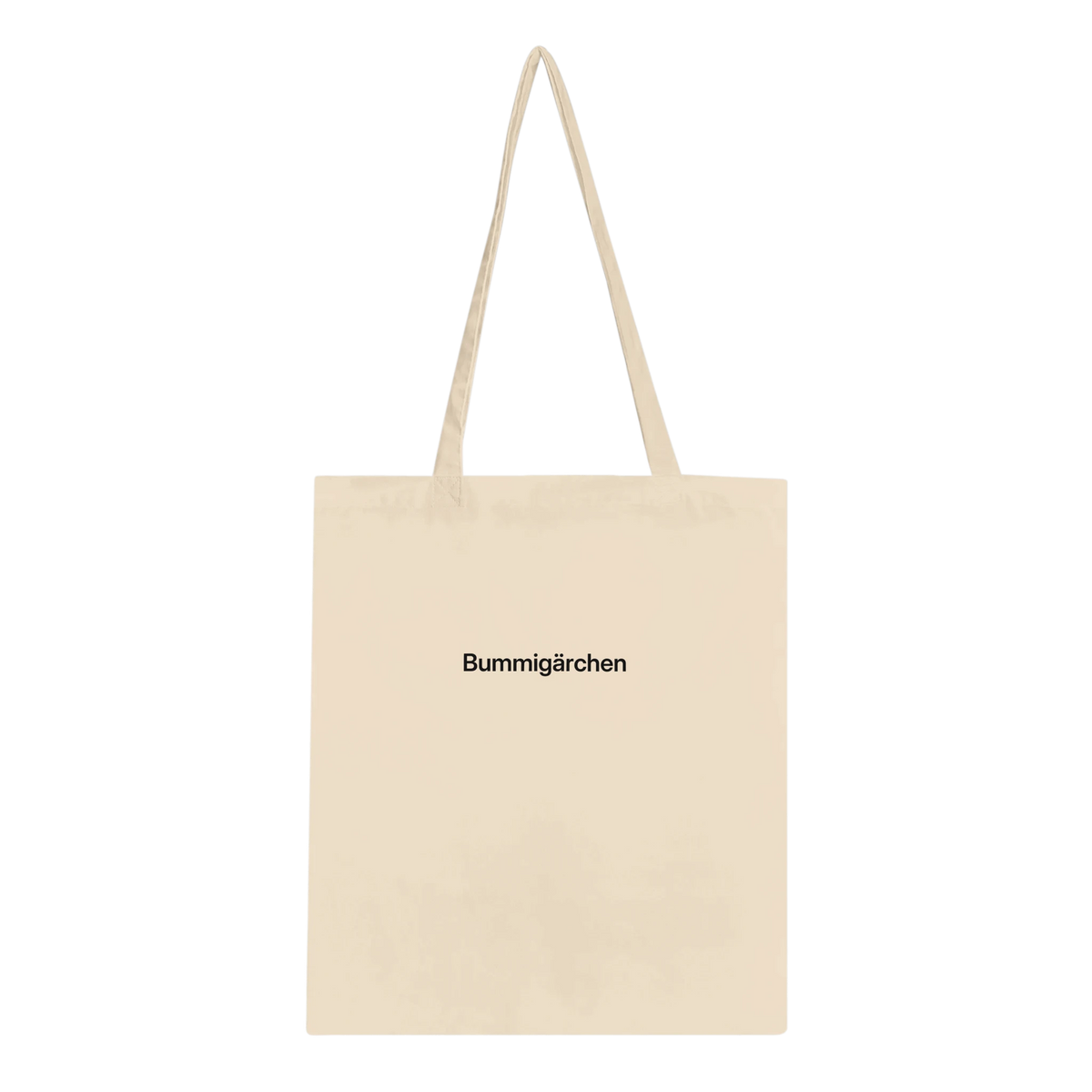 Naturfarbene Tote Bag mit Wortverdreher-Motiv „Bummigärchen“