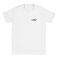 Es kreist sich der Schließ – T-Shirt in Weiß, Wortverdreher-Druck links auf der Brust